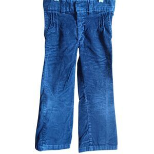 Boys Vintage Corduroy Pants 6 reg 21x18 Billy The Kid Blue 1970's Flare Hippie